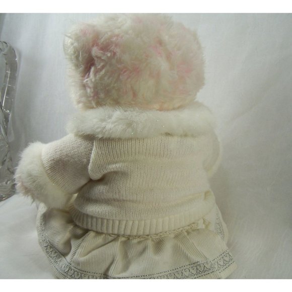 Build A Bear Snowflake Sweater Winter Outfit Pink and White Bear - Picture 5 of 13